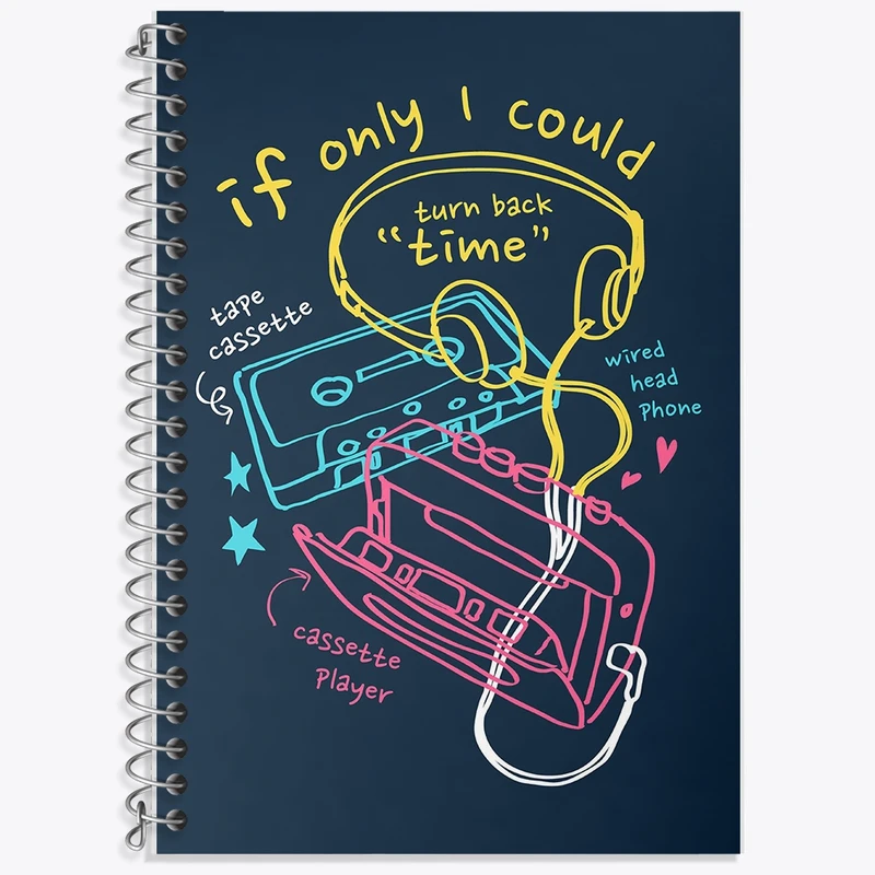 دفتر زبان 50 برگ خندالو مدل سه خط طرح موزیک کد F1429