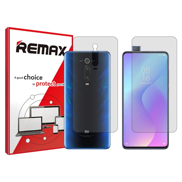 محافظ صفحه نمایش شفاف ریمکس مدل HyGEL مناسب برای گوشی موبایل شیائومی Mi 9T Pro به همراه محافظ پشت گوشی