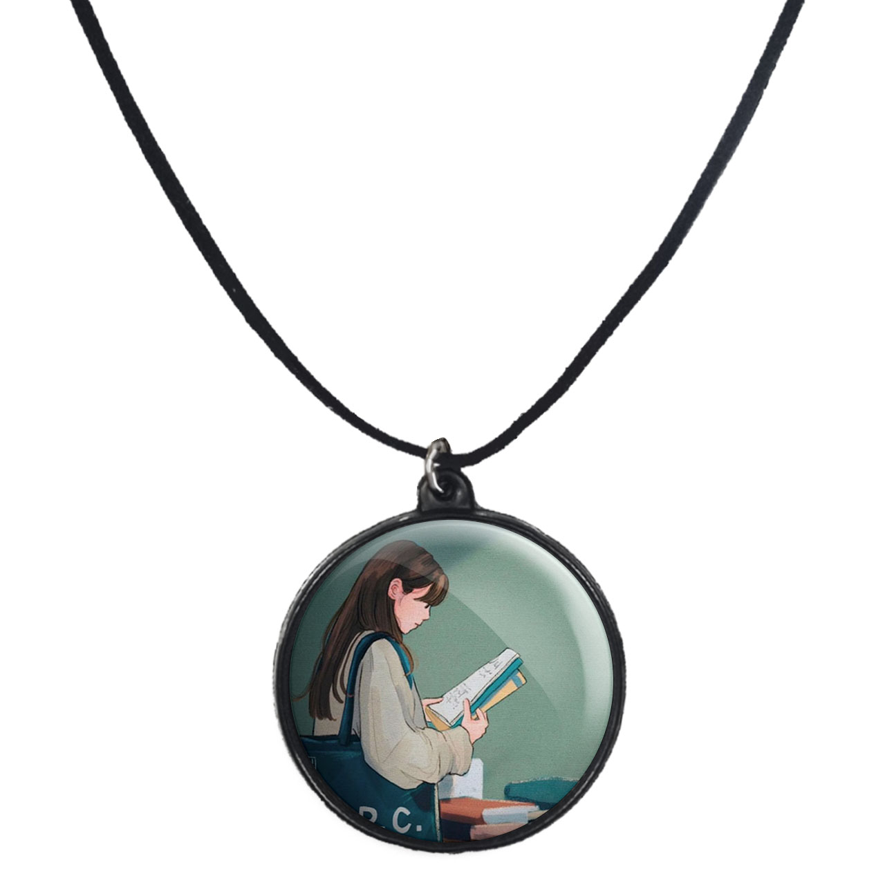 گردنبند پرمانه طرح دخترونه کد pmb.23468 مدل دو طرفه