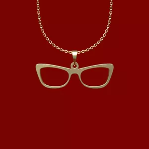 گردنبند طلا 18 عیار زنانه مدوپد مدل عینک کد Q2-1-1174