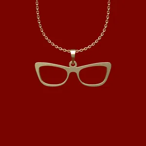 گردنبند طلا 18 عیار زنانه مدوپد مدل عینک کد Q2-1-1174