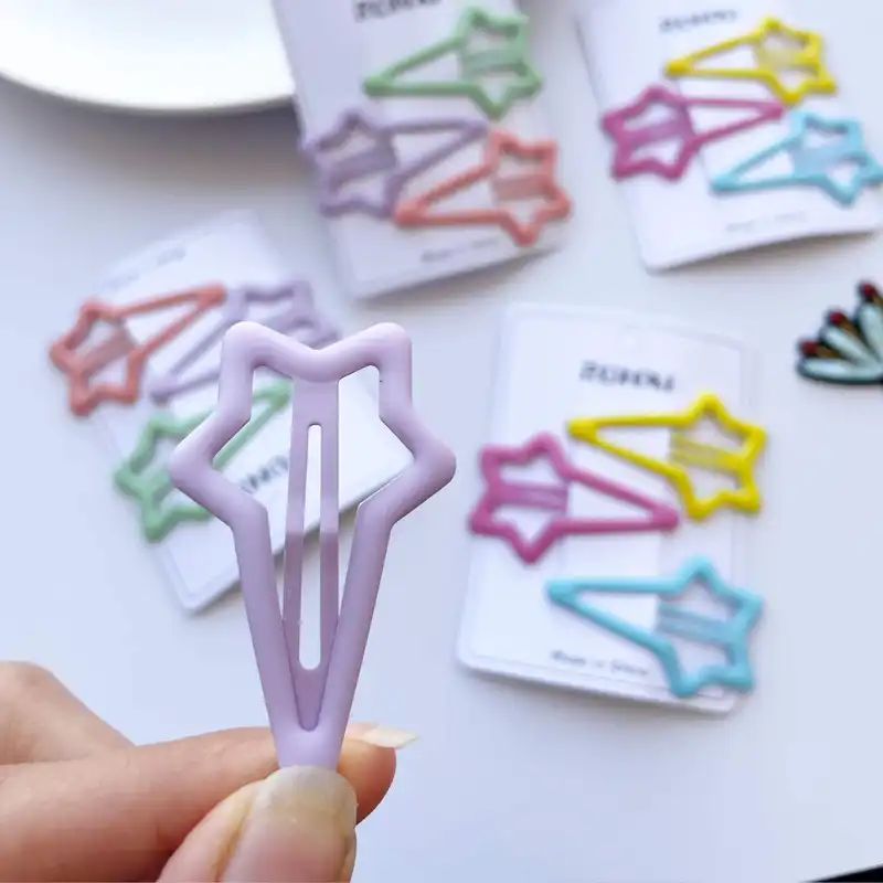 گیر مو دخترانه ستاره شمعی مات بسته 3 عددی