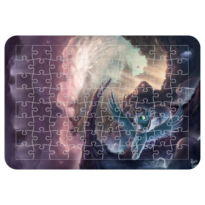 پازل 54 تکه اطلس آبی طرح کارتون یونیکورن مدل P1688