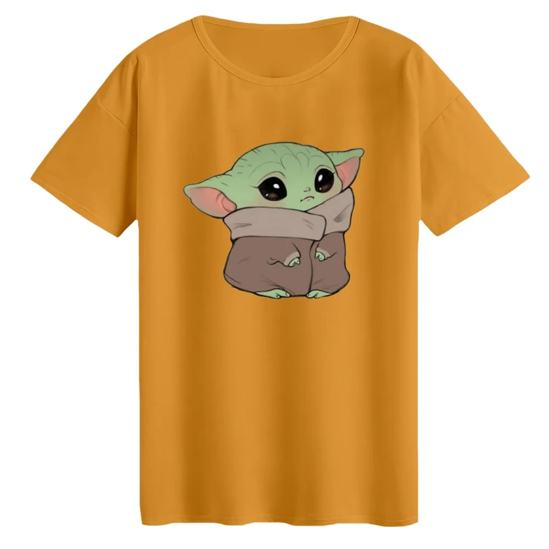 تی‌شرت لانگ آستین کوتاه زنانه مدل بیبی یودا کد 1