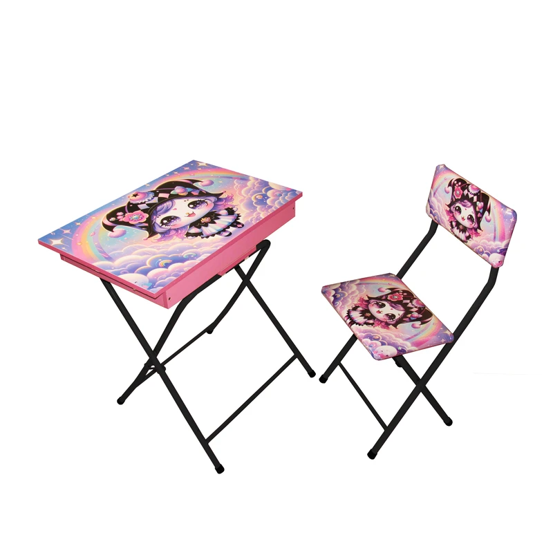 ست میز تحریر و صندلی میزیمو مدل کرومی کد 15