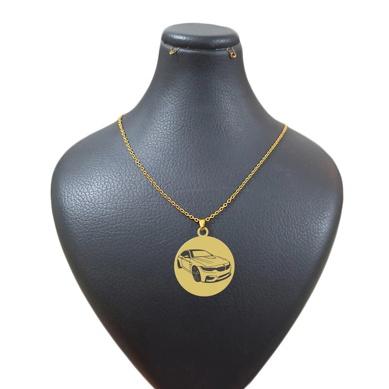 گردنبند زنجیری هایکا طرح ماشین BMW کد jh.h 182