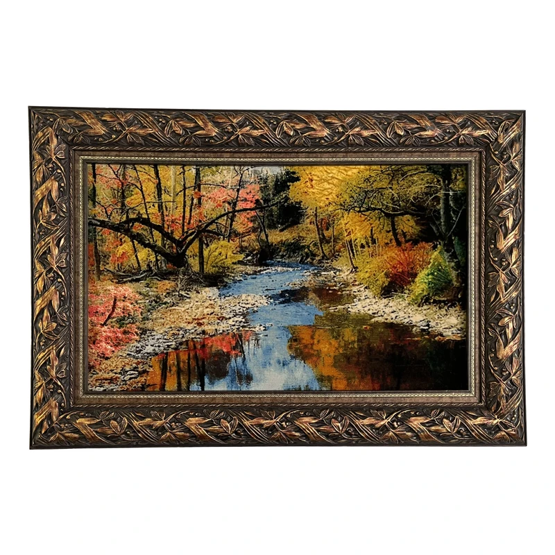 تابلو فرش دستباف طرح منظره جنگلی کد NKP.R28