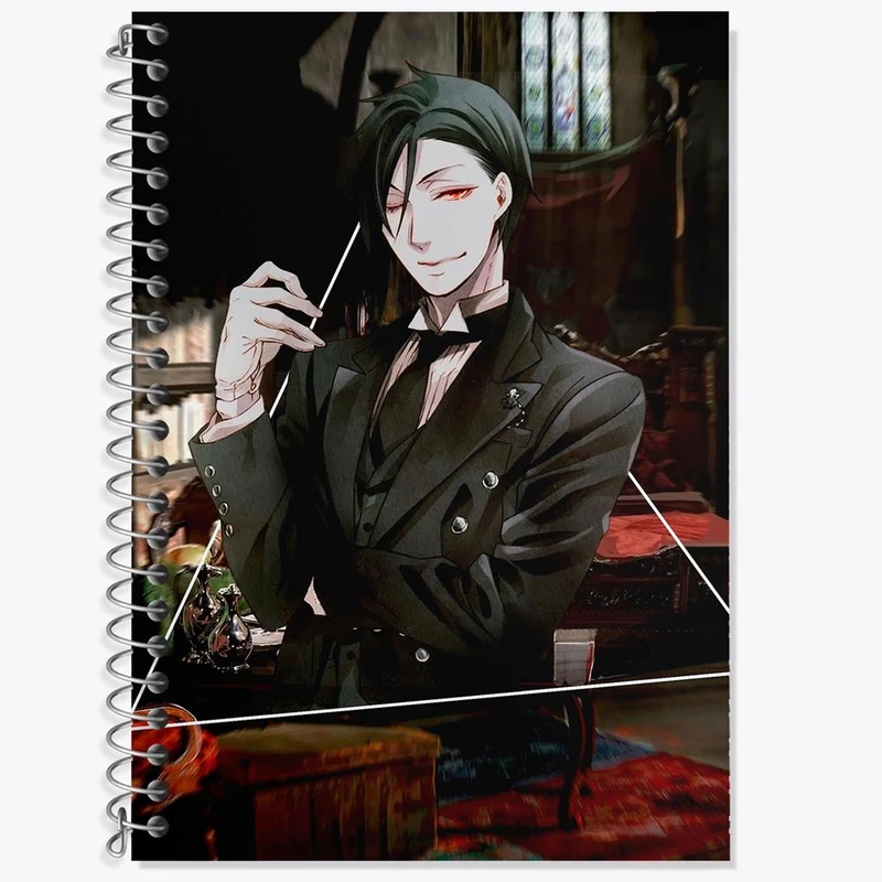 دفتر لغت 50 برگ خندالو مدل سباستین انیمه خادم سیاه Black Butler کد 16334