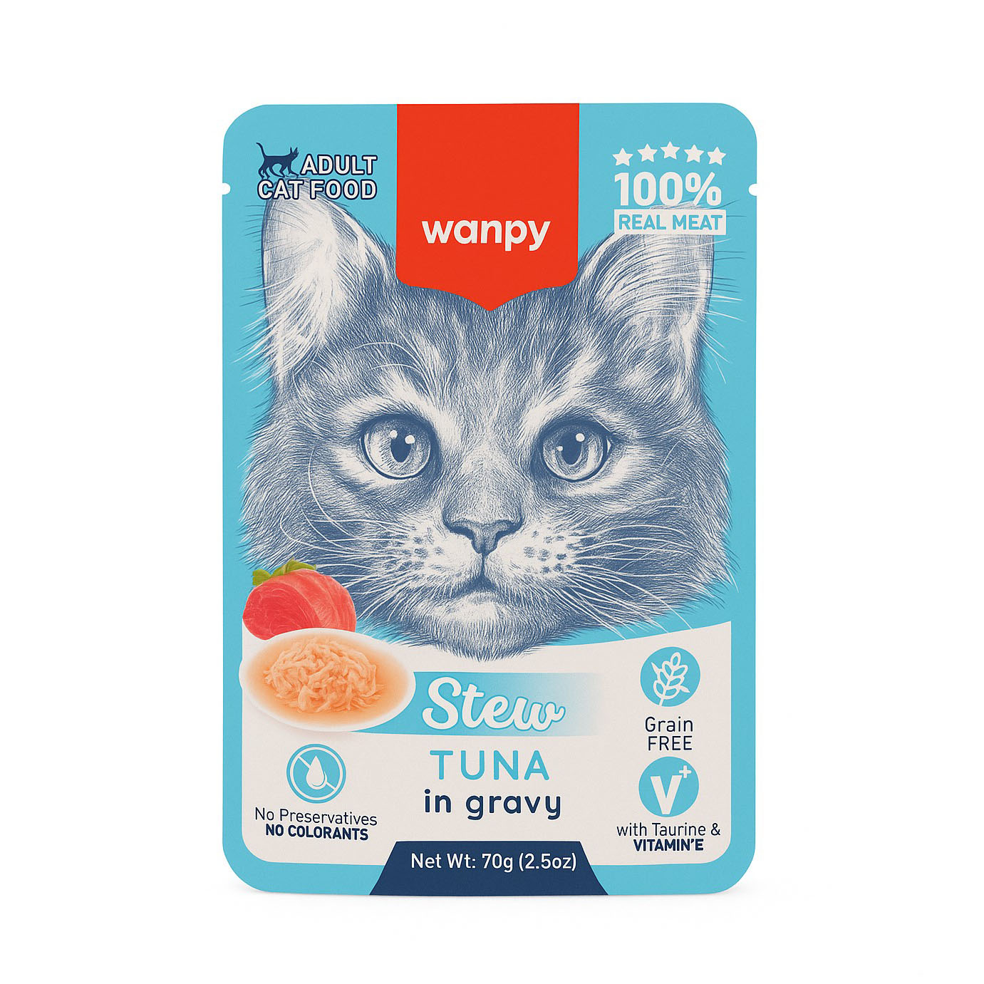 پوچ گربه ونپی مدل Stew Tuna وزن 70 گرم