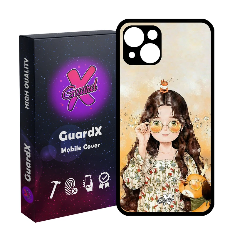 کاور گارد ایکس طرح Girl مدل Glass10253 مناسب برای گوشی موبایل اپل iPhone 13