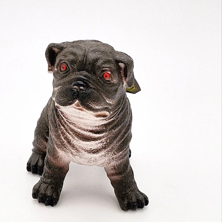 فیگور مدل گوشتی طرح سگ بولداگ ارتفاع 15 سانتی‌متر