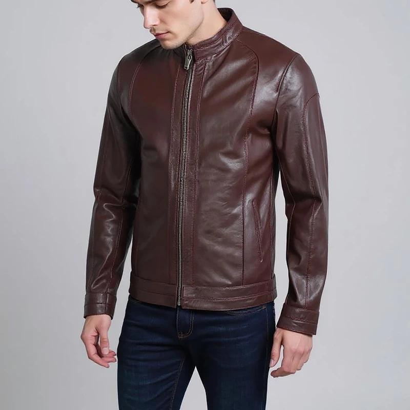 عکس شماره 72 : کت چرم مردانه چرمیران مدل شانون