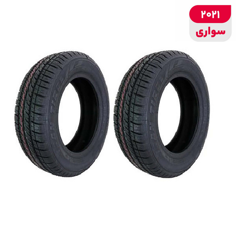 لاستیک خودرو رادیال ایران تایر مدل KARENA با کاربری سواری و سایز رینگ 15 اینچ، فاق 65 درصد پهنا و پهنای 185 میلی‌متر، شاخص تحمل وزن 88 و شاخص سرعت H (حداکثر سرعت 210 کیلومتر بر ساعت)، ساخت ایران، دارای تایر تیوبلس، 2 حلقه