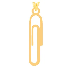 آویز گردنبند طلا 18 عیار زنانه کرابو مدل گیره کاغذ کد Kr31618