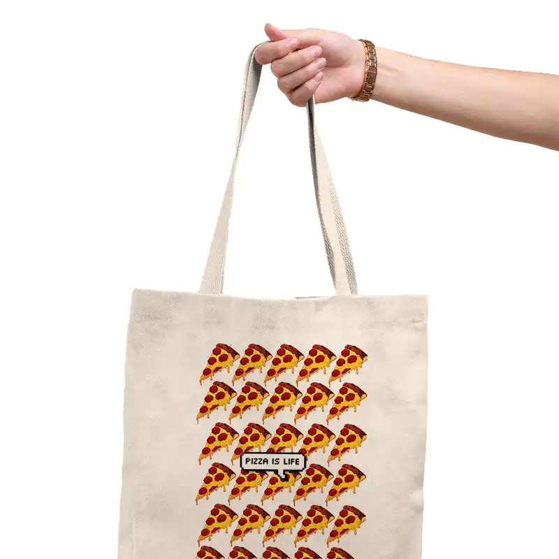 ساک خرید ترمه طراحان ایده مدل پیتزا زندگی است کد 1321 - L