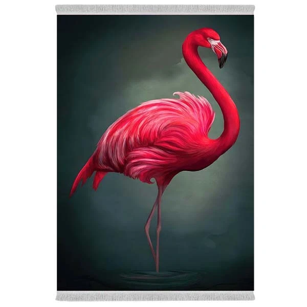 فرش پارچه‌ای دفه مدل فرشینه شانل مخمل طرح فانتزی کد 7152