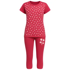 ست تی‌شرت آستین کوتاه و شلوارک راحتی زنانه مدل ماهین کد 01