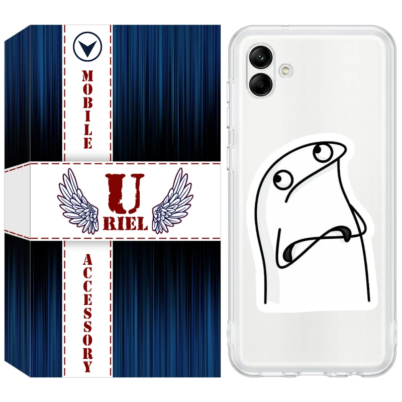 کاور یوریل مدل Clear کد 80 طرح کلافه مناسب برای گوشی موبایل سامسونگ Galaxy A04e