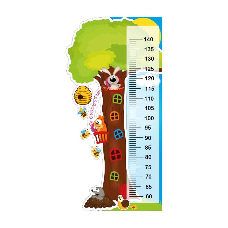 استیکر دیواری کودک تُکتم مدل اندازه گیری قد طرح درخت