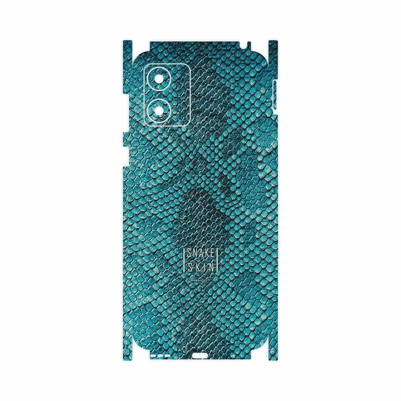برچسب پوششی ماهوت مدل Blue Snake Skin-FullSkin مناسب برای گوشی موبایل موتورولا Moto E13