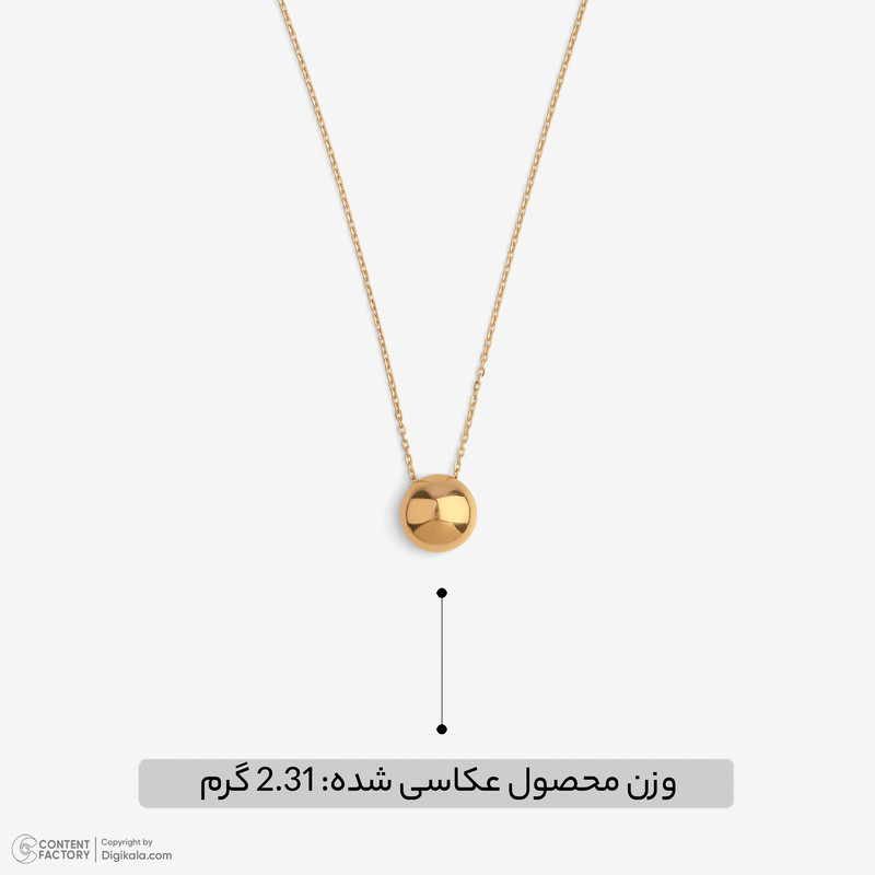 گردنبند طلا 18 عیار زنانه با زنجیر حلقه‌ای (فلامینگو) سنجاق مدل آبنبات کد NZ555