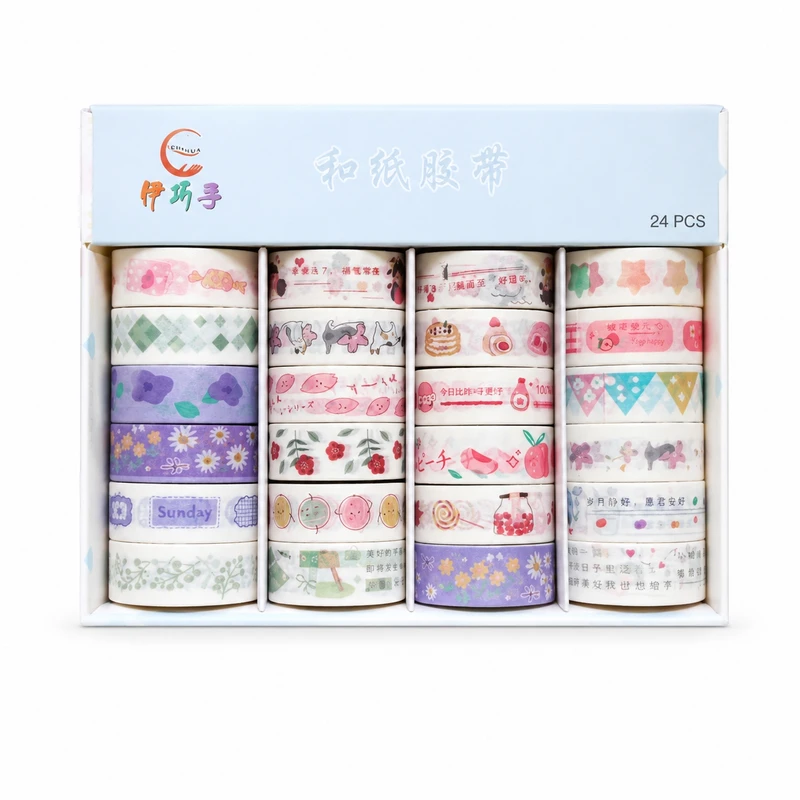 چسب کاغذی مدل واشی عرض 1.5 سانتی متر بسته 24 عددی