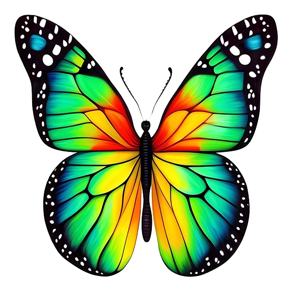  استیکر پارچه و لباس پاد آفرین طرح پروانه کد 4438