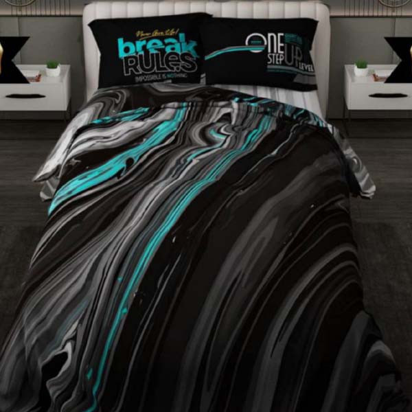 سرویس خواب مدل ماربل فیروزه کد 1015 تکنفره 4 تکه