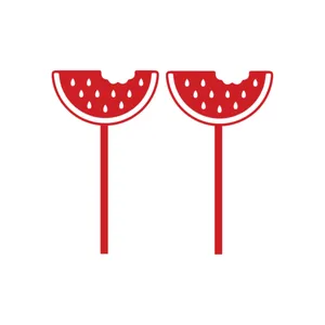 تاپر طرح هندوانه شب یلدا مجموعه 2 عددی