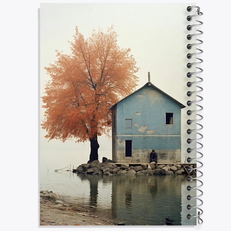 دفتر شطرنجی 50 برگ خندالو مدل منظره کد F498