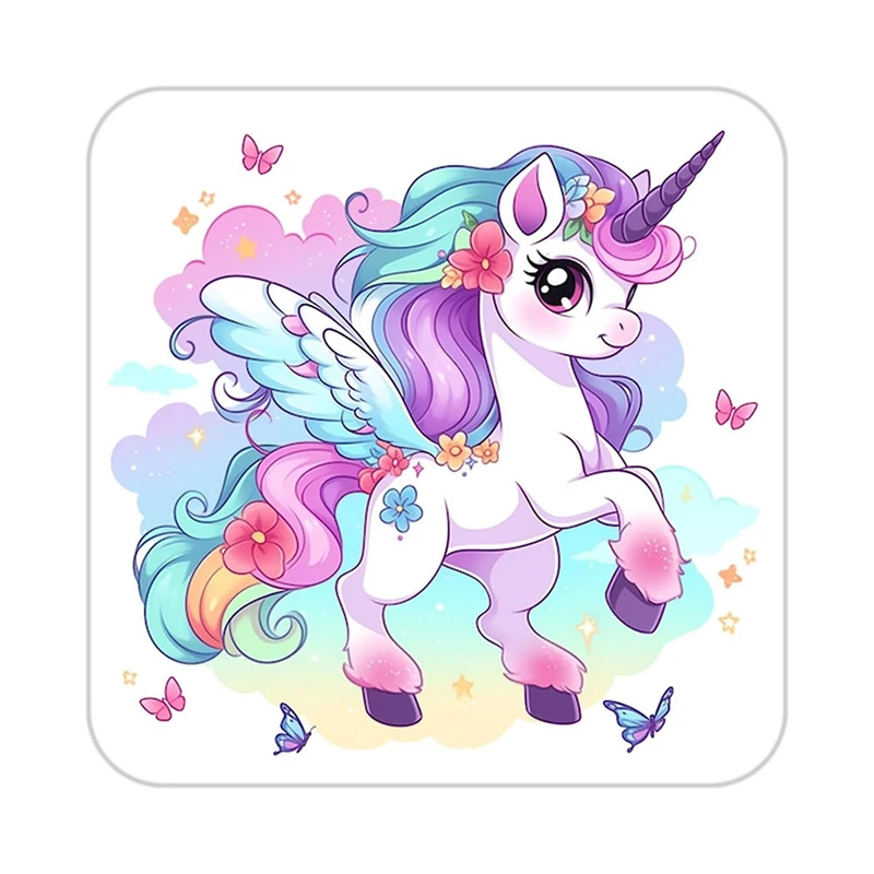 زیر لیوانی کاکتی طرح اسب تک شاخ و یونیکورن مدل mp29992