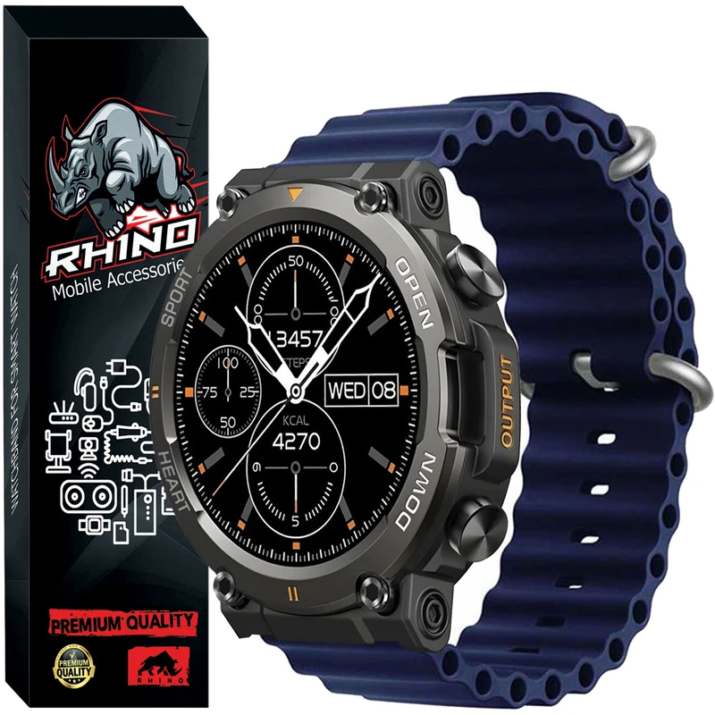 بند راینو مدل Ocean مناسب برای ساعت هوشمند اسمارت واچ X65 Pro / G99 Ultra