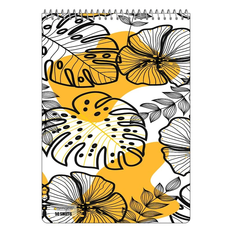 دفتر نقاشی 50 برگ سیمی کارنیکا طرح پترن گل دار Floral Pattern کد 34971