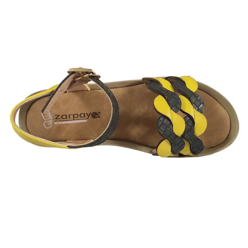 صندل زنانه زرپای مدل 12-545 رنگ زرد