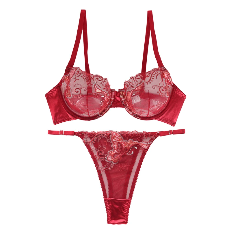 ست سوتین و شورت زنانه توری ژینا کد 1248