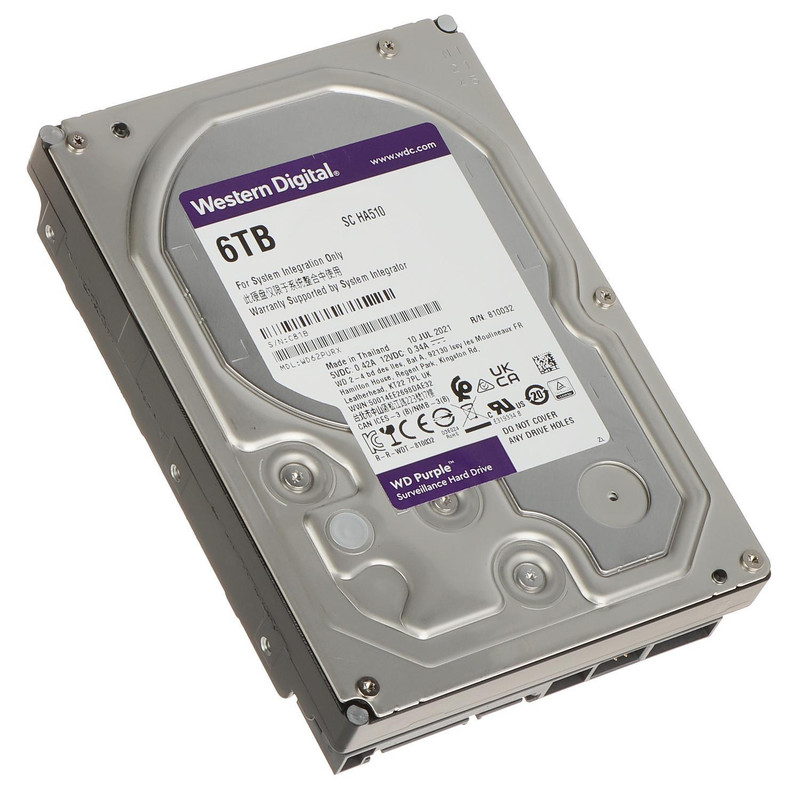 هارددیسک اینترنال وسترن دیجیتال مدل Purple WD62PURX ظرفیت 6 ترابایت