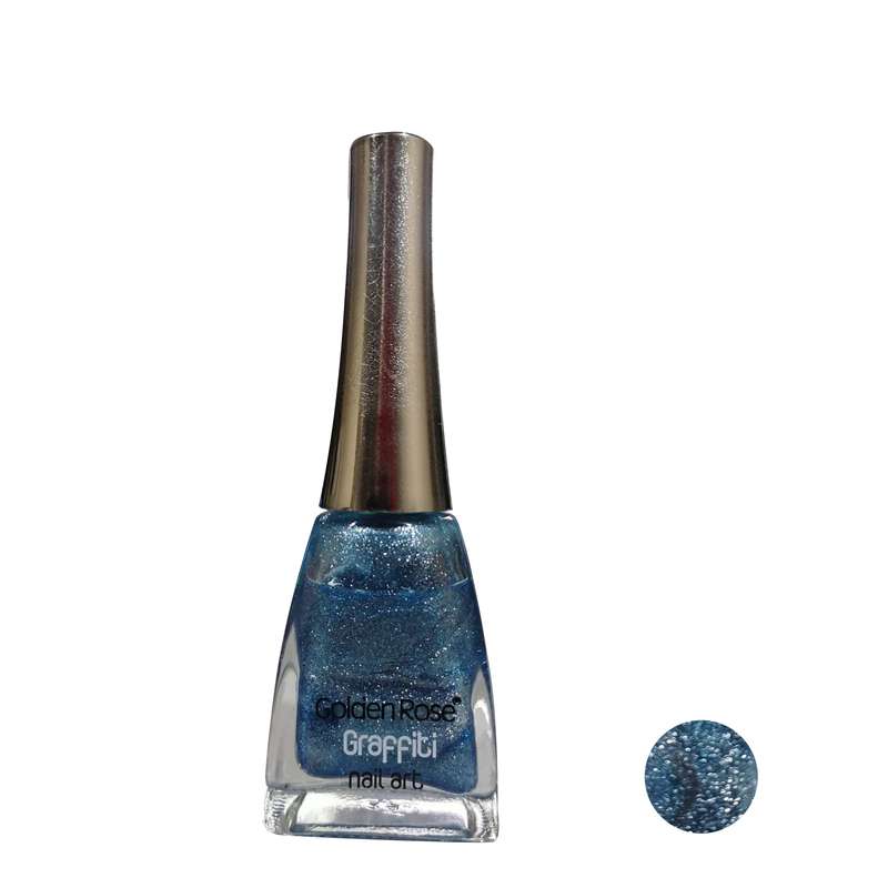 لاگ ناخن گلدن رز مدل گرافیتی شماره 09