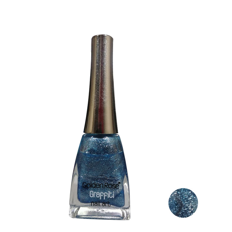 لاگ ناخن گلدن رز مدل گرافیتی شماره 09