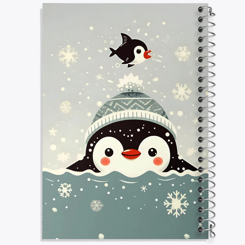 دفتر مشق 50 برگ خندالو طرح پنگوئن کیوت کد F8008