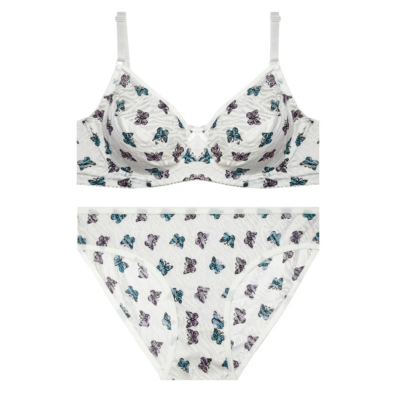 ست شورت و سوتین زنانه ژوبین مدل ژینوس طرح پروانه کد 2031jo