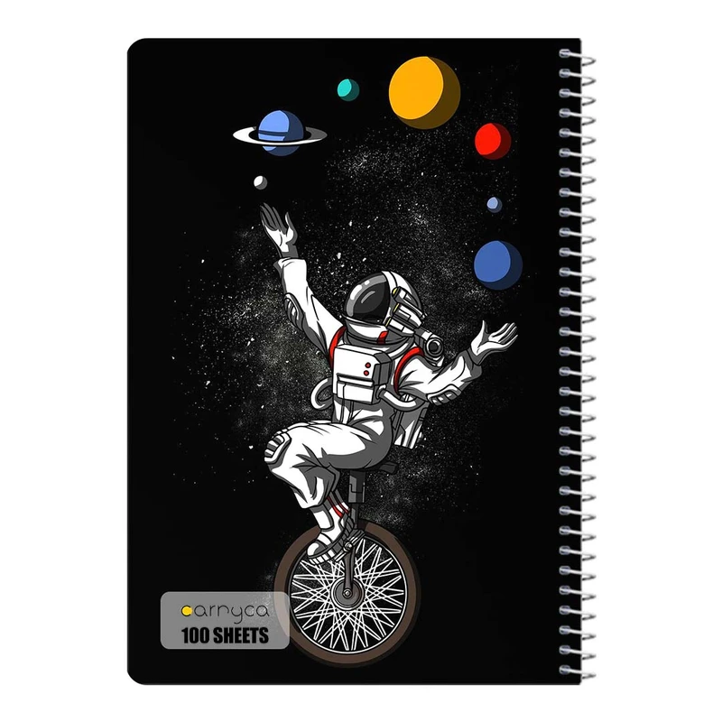 دفتر شطرنجی 100 برگ سیمی کارنیکا طرح فضا Space کد 42557
