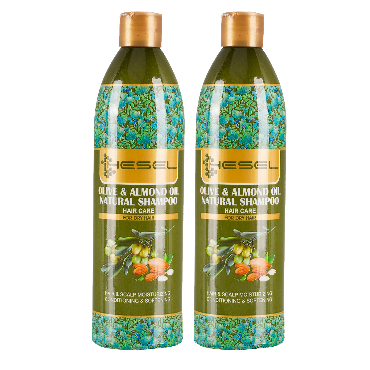شامپو مو هسل مدل Olive & Almond oil وزن 400 گرم مجموعه 2 عددی