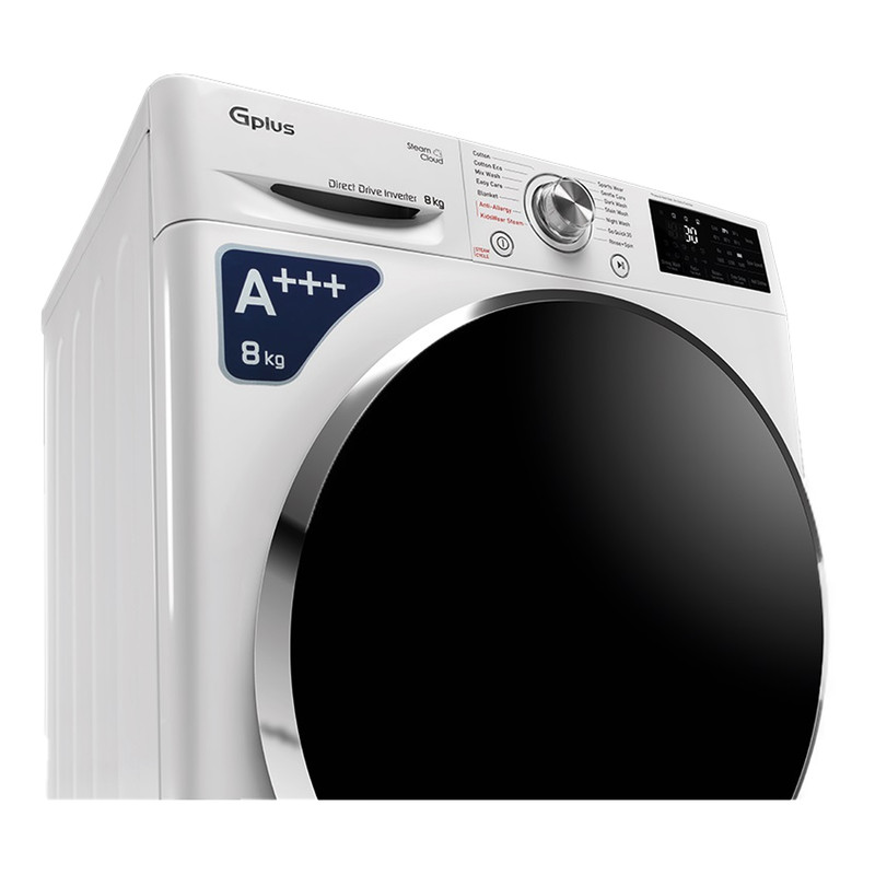 ماشین لباسشویی اتوماتیک جی پلاس مدل GWM-M880W ظرفیت 8 کیلوگرم