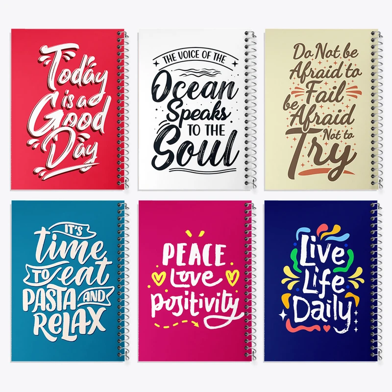 دفتر مشق 100 برگ خندالو طرح انگیزشی کد 842 مجموعه 6 عددی