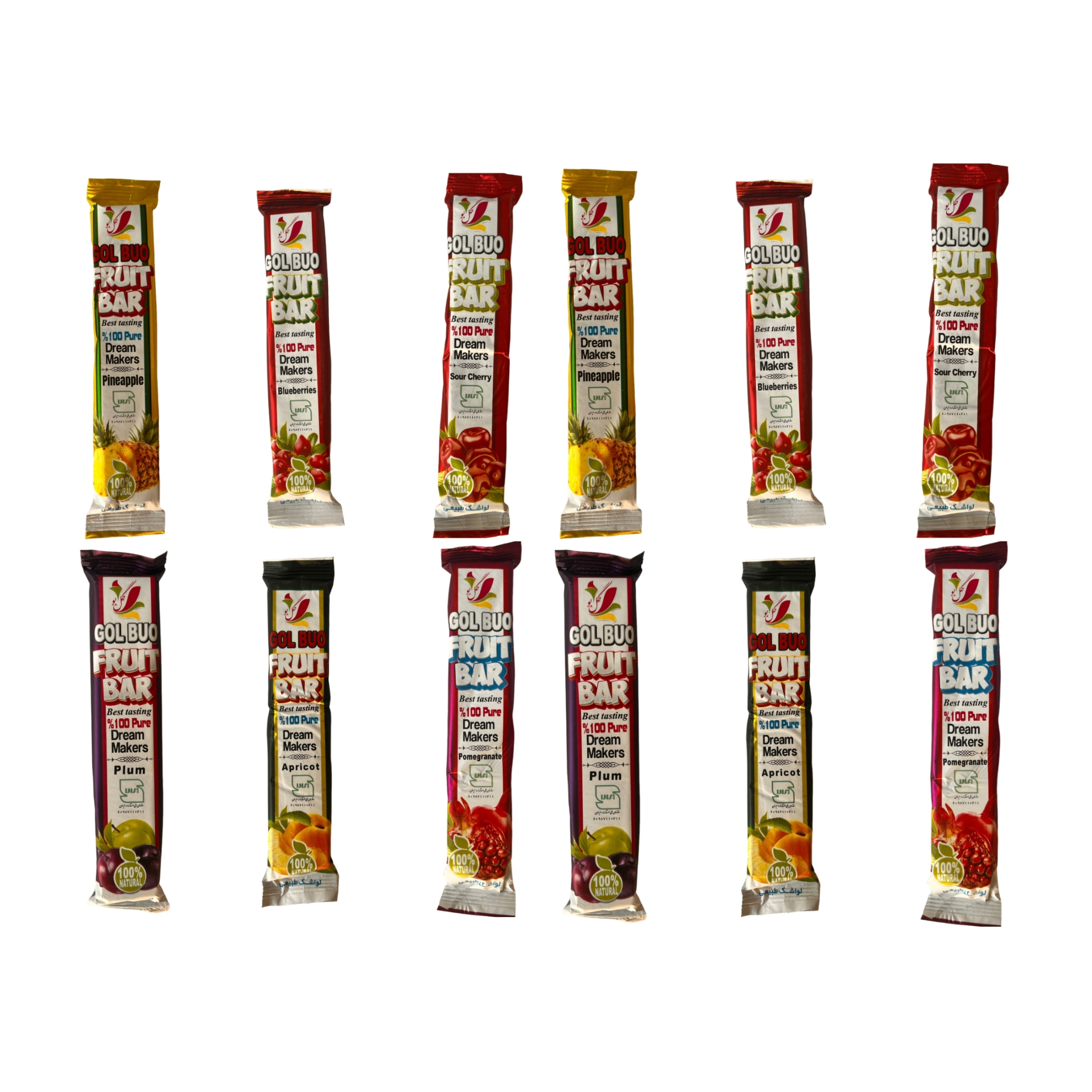 لواشک استیکی گل بو - 60 گرم بسته 12 عددی