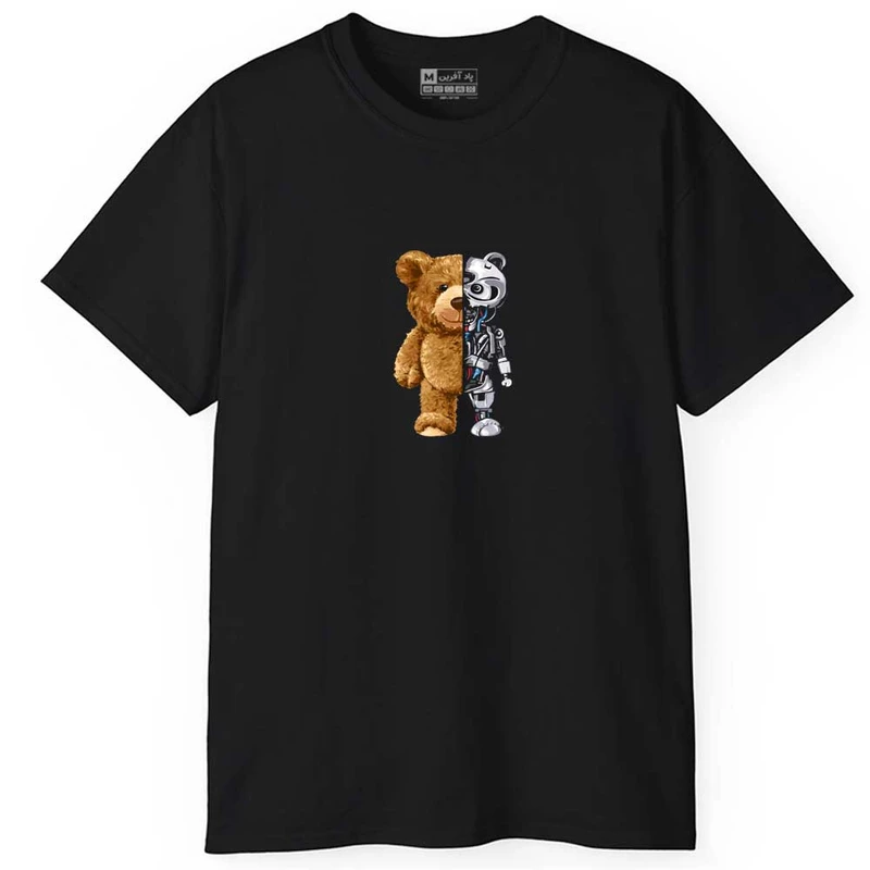 تی شرت آستین کوتاه مردانه پاد آفرین مدل اسپرت طرح تدی خرسه کد 05