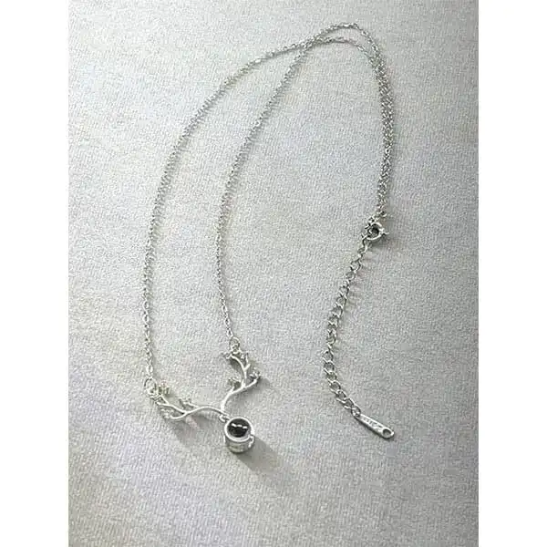 گردنبند زنانه مدل گوزن دوست دارم به صد زبان دنیا کد 29810