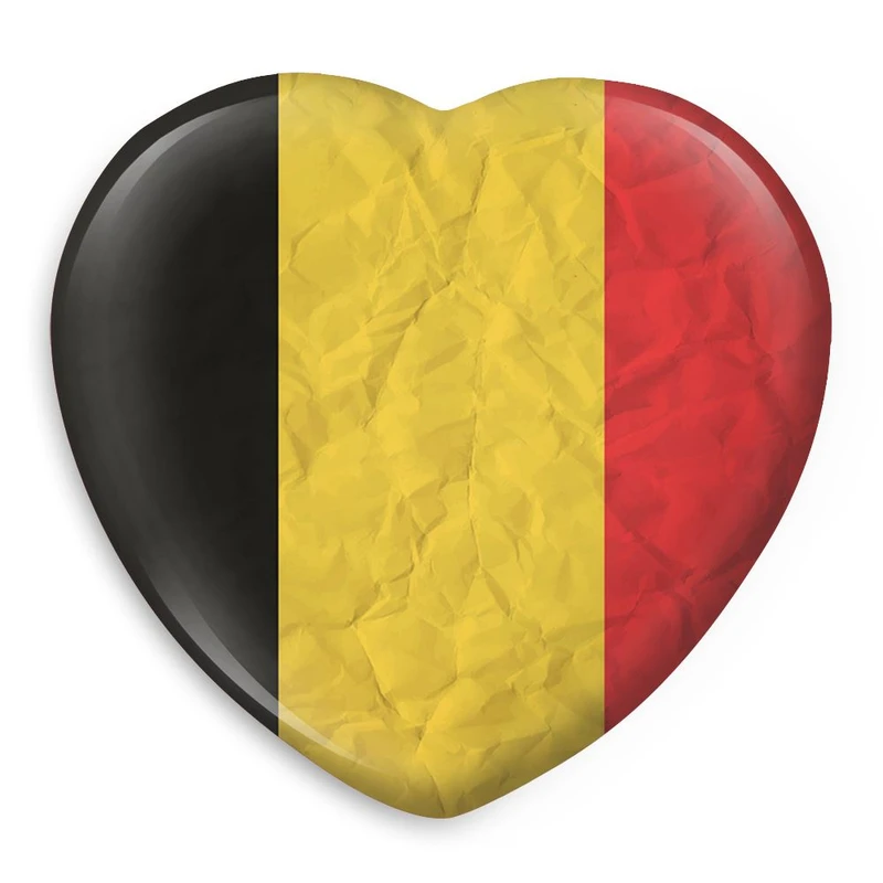 پیکسل خندالو طرح پرچم بلژیک مدل قلبی کد 20695