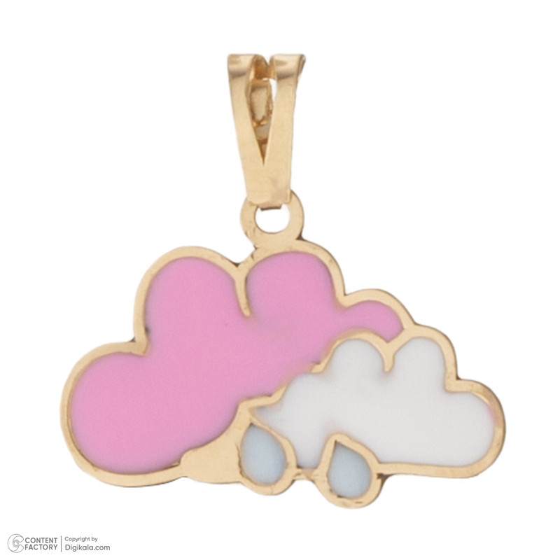 آویز گردنبند طلا 18 عیار دخترانه طلای مستجابی مدل 55107