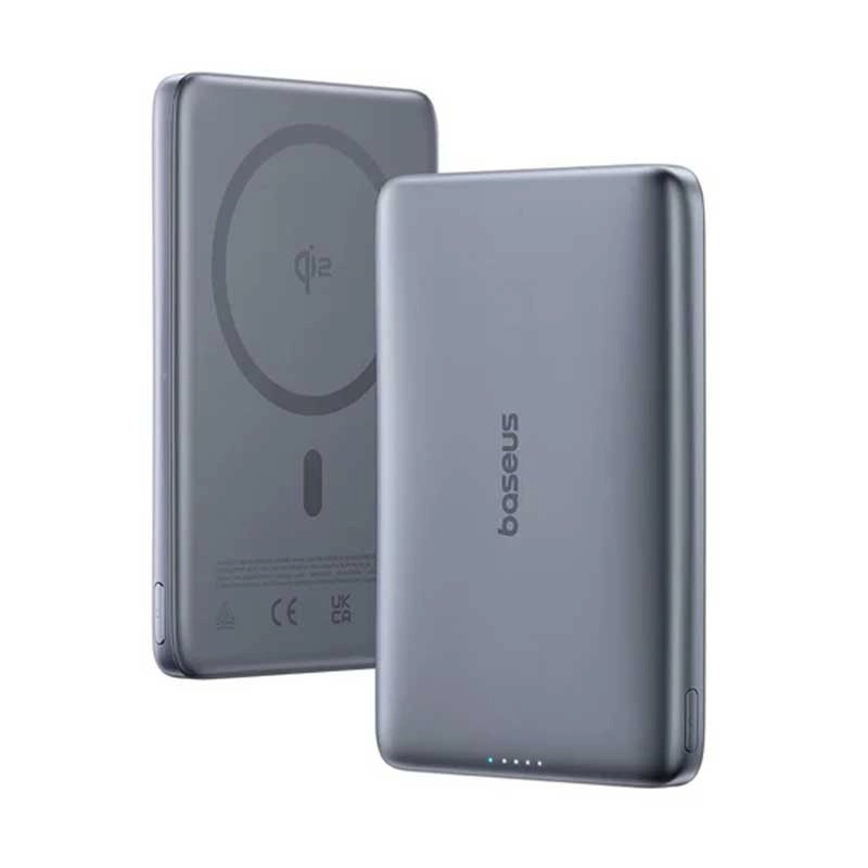 پاوربانک 27 وات بیسوس مدل PicoGo Ultra-Slim Qi2 ظرفیت 10000 میلی‌آمپرساعت